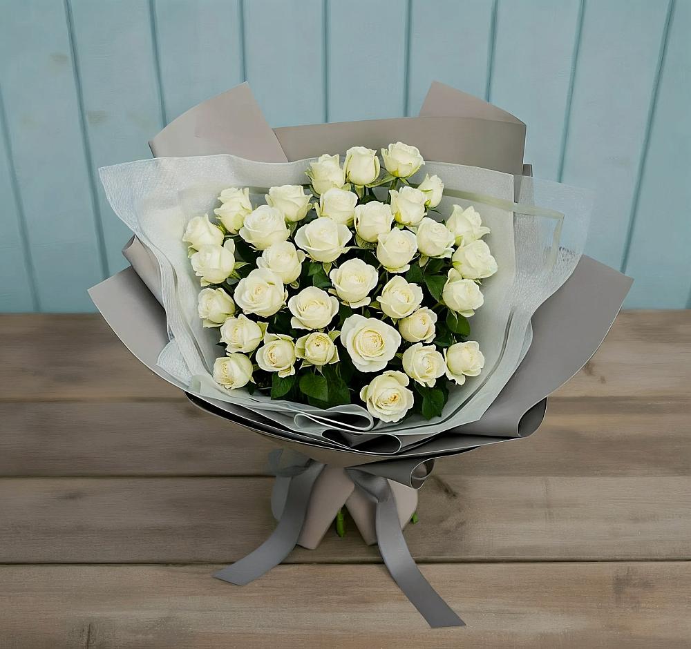 Букет Белоснежная нежность в Дубне Московская область