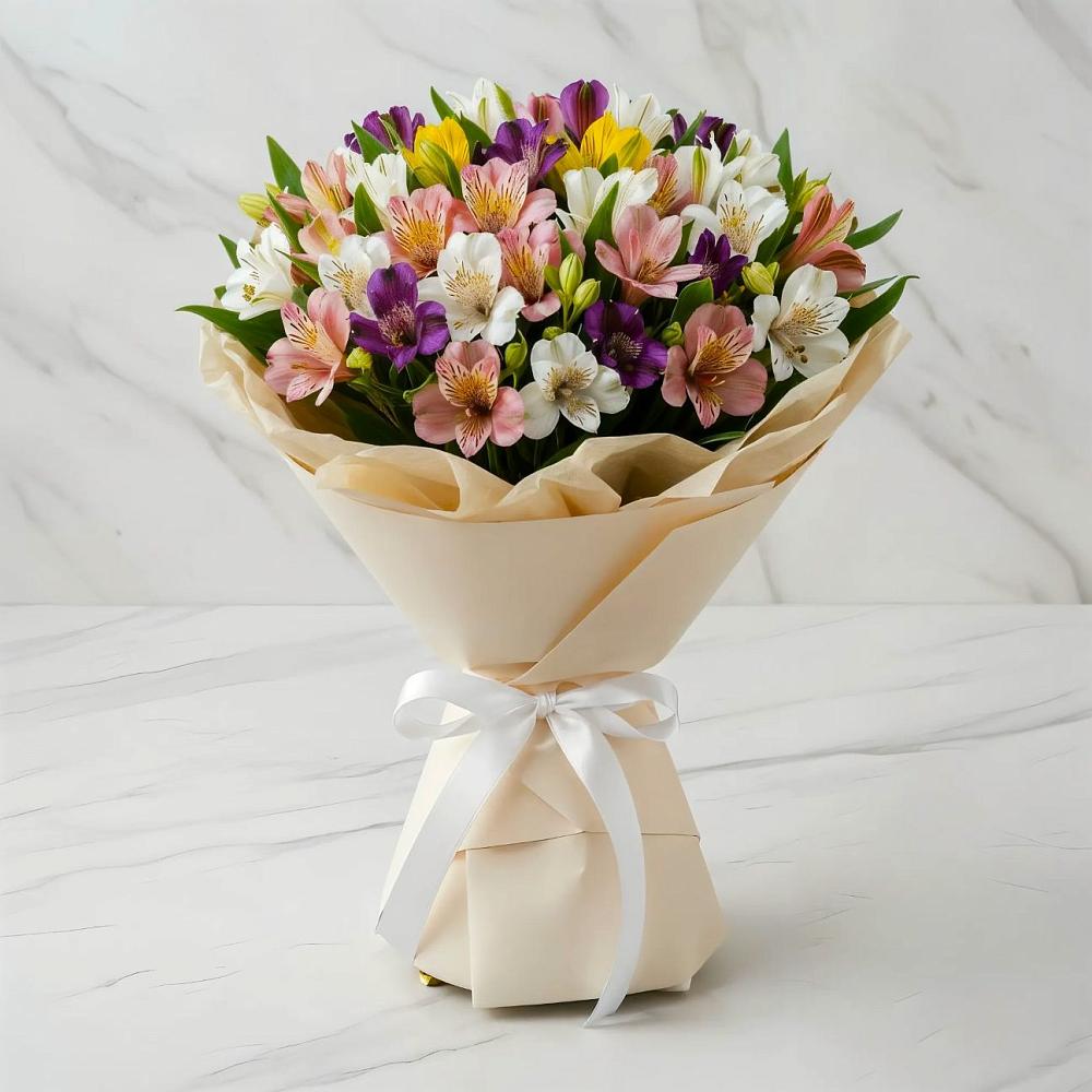 Букет цветов из: Альстромерии в Дубне Московская область