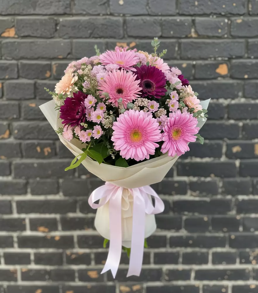Букет цветов из: Герберы и Хризантемы в Дубне Московская область