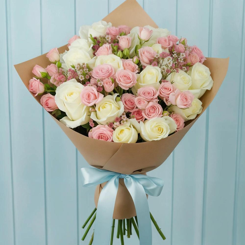 Букет цветов из: Розы в Дубне Московская область