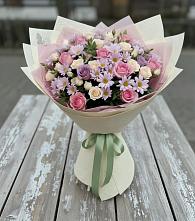 Букет цветов из:  Розы и Хризантемы в Дубне Московская область