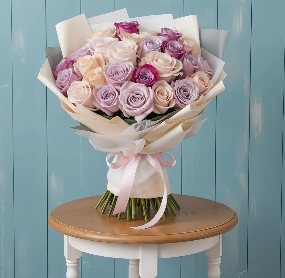 Букет цветов из: Розы в Дубне Московская область