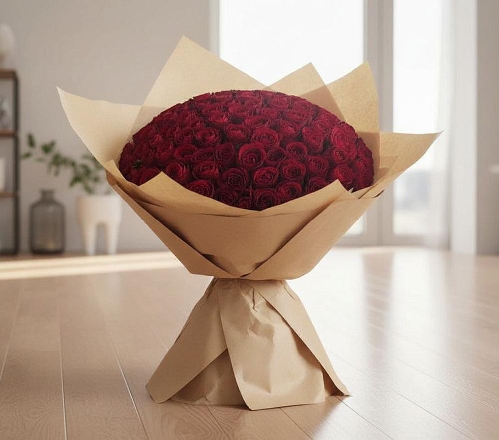 Букет 101 Красная роза в Дубне Московская область