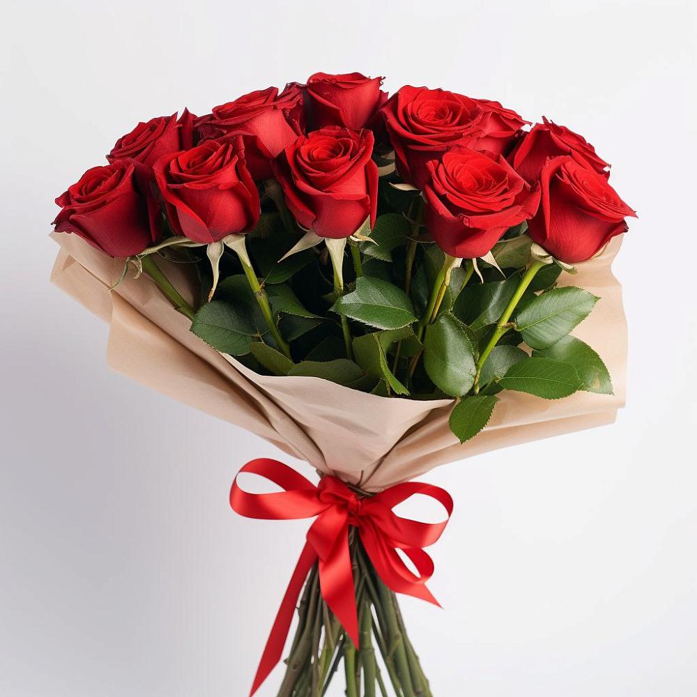 Букет 11 Красных роз Эдлесс Лав в Дубне Московская область